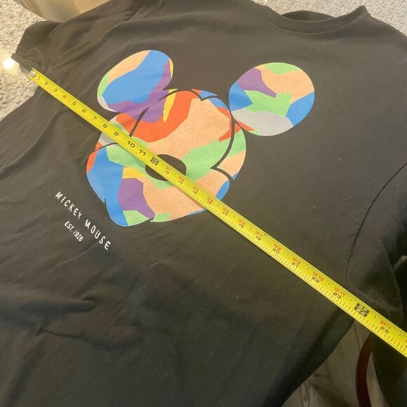 NEFF DISNEY BLACK T-SHIRT COLORFUL MICKEY MOUSE HEAD SIZE XXL KAWAII EMO - Picture 8 of 16